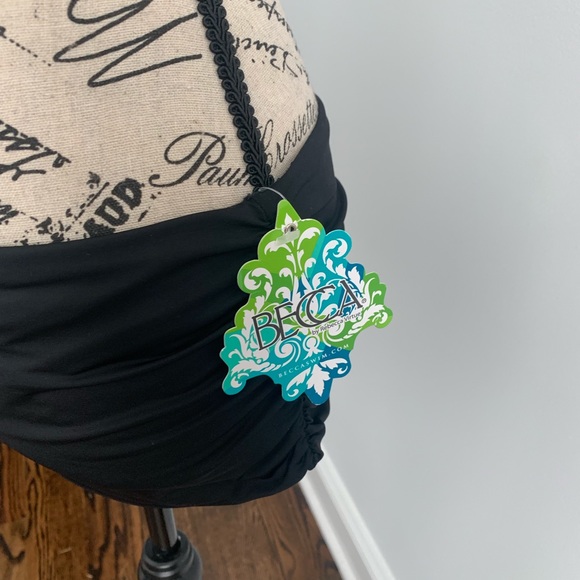 BECCA 2 Piece Swimsuit Bikini w/ Ruched Swim Skirt - Picture 5 of 7